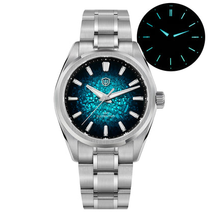 Watchdives WD0003C Ice Crack Dial 38mm Men Watch VH31 Sweep Seconds Quartz Movement Sapphire Luminous 10Bar Waterproof Watches