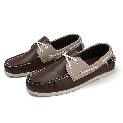 Scarpe mocassini da uomo alla moda con punta a grembiule, comode antiscivolo per passeggiate all'aperto, viaggi, primavera ed estate