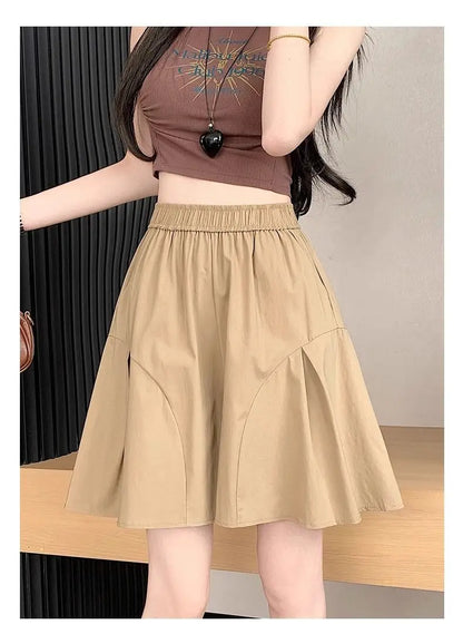 Shorts Womens Woolen High Waist Double Deck Winter Office Lady Mature Classic Elegant Commuter Flannel Warm Formal Workwear