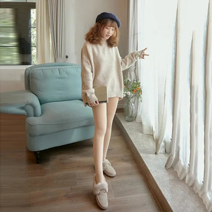 Collant in pile da donna Collant invernali caldi neri sexy Calze a vita alta Collant in velluto spesso sottile elastico da donna