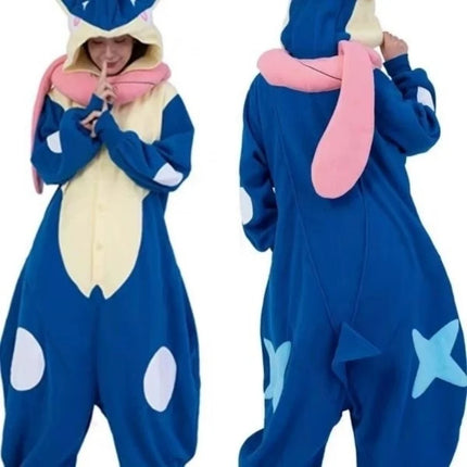 Mewtwo Anime Pajamas Greninja Kawaii Lucario Mew Cosplay Clothing Winter Warm Couple One-Piece Pajamas Home Clothes Nightwear
