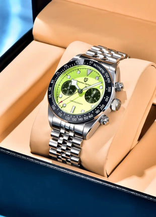 PAGANI DESIGN 2026 Nuovo BB Flamingo Orologio Cronografo Sportivo di Lusso al Quarzo da Uomo con Vetro Zaffiro AR, Impermeabile 100M, Orologio da Polso alla Moda con Cinturino in Acciaio Inossidabile per Uomo, Magazzino Local