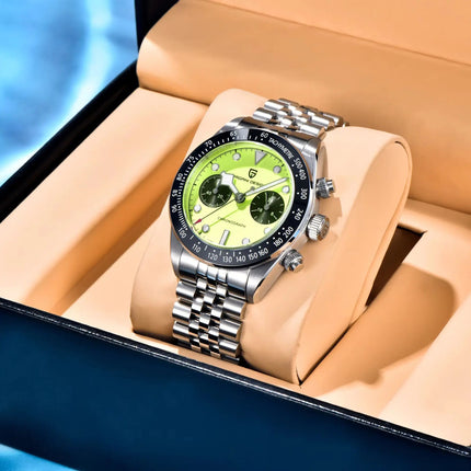 PAGANI DESIGN 2026 Nuovo BB Flamingo Orologio Cronografo Sportivo di Lusso al Quarzo da Uomo con Vetro Zaffiro AR, Impermeabile 100M, Orologio da Polso alla Moda con Cinturino in Acciaio Inossidabile per Uomo, Magazzino Local