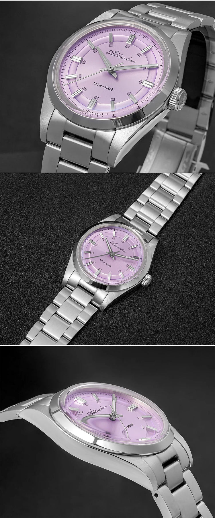 ADDIESDIVE36mm Luxury Men's Quartz Watch Japan VH31 Movement 100m Waterproof Super Luminous Quartz Men's Business Watch AD2515