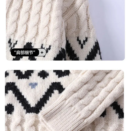 Mens Knit Sweater Autumn Winter Pullover Korean Soft Heavyweight Knit Polo Sweaters Minimalist Long Sleeve Casual Top