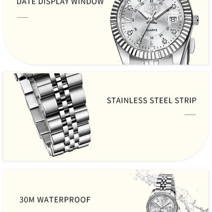 Orologio da Polso LIGE di Lusso con Strass per Donna, Cinturino in Acciaio Inossidabile, Movimento al Quarzo, Regalo, Reloj Mujer platinumshop