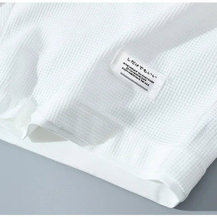 Waffle manica corta e pantaloncini estivi da uomo in due pezzi tuta sportiva Casual da uomo comodi pantaloncini freschi Set oversize platinumshop