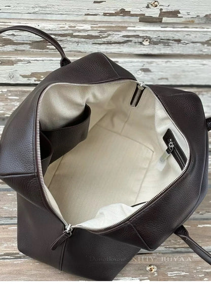 XHTY Genuine Leather Shoulder Bag Underarm Bag Women Soft Large Capacity Bowling Bag Simple Fashion Top Layer Cowhide New Model