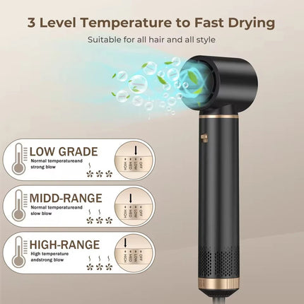 1000W Hair Dryer 5 in 1 Electric Comb Negative Ion Straightener Comb Curling Iron Detachable Multifunctional Heating Brush Hair Dryer