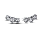 Orecchini e Ciondolo con Zirconi Scintillanti, Combinazione Fiore di Ciliegio e Farfalla, Orecchini in Argento 925, Regalo Ideale per Donne platinumshop