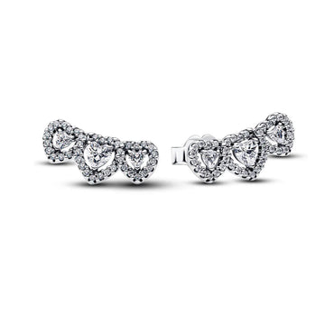 Orecchini e Ciondolo con Zirconi Scintillanti, Combinazione Fiore di Ciliegio e Farfalla, Orecchini in Argento 925, Regalo Ideale per Donne platinumshop