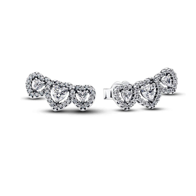 Orecchini e Ciondolo con Zirconi Scintillanti, Combinazione Fiore di Ciliegio e Farfalla, Orecchini in Argento 925, Regalo Ideale per Donne platinumshop