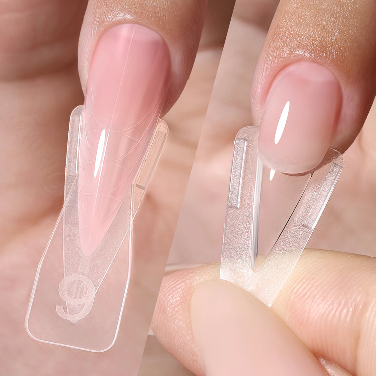 Original YOKEFELLOW Sandwich Dual Nail Form Short Stiletto Nail Extension Form 240pcs Top Form Bottom Form For Quick Nail Extensions IM222
