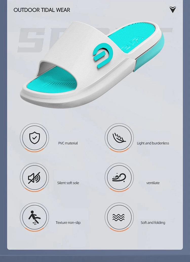 Pantofole da uomo alla moda Suola morbida in PVC Scivoli antiscivolo Infradito da spiaggia casual all'aperto Pantofole da bagno per la casa Nuovo sandalo