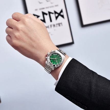 PAGANI DESIGN Nuovo orologio da polso al quarzo da uomo con lunetta in acciaio inossidabile, cronografo di lusso con vetro zaffiro VK63, orologio da uomo reloj hombre platinumshop