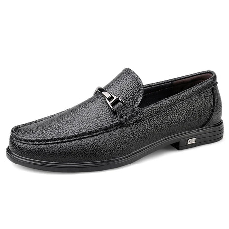 Mocassini in Vera Pelle per Uomo, Scarpe Casual Classiche per Lavoro e Pendolarismo, Slip-on Comodi per Passeggiate