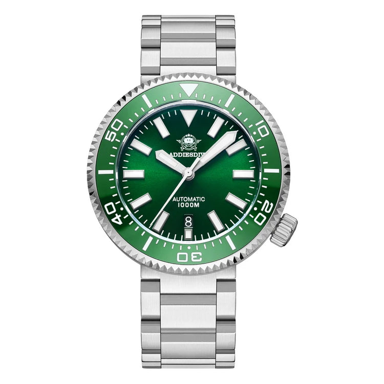 ADDIESDIVE Men's Automatic Mechanical Watch Sapphire Glass Super Luminous Watches Stainless Steel Hombre 100Bar Waterproof