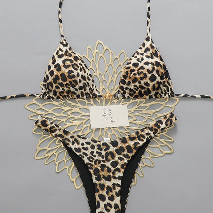 Micro Bikini 2026 Push Up Donna Costumi da Bagno Sexy Brasiliani Set Bikini Perizoma Leopardato Abbigliamento Mare Estivo