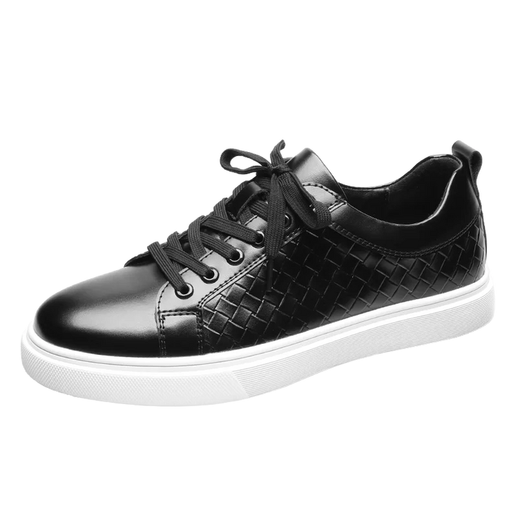 Casual men's leather shoes New comfortable and trendy styles Outdoor Fashion Party Daily leisure youth Black Board Shoes HOT -46