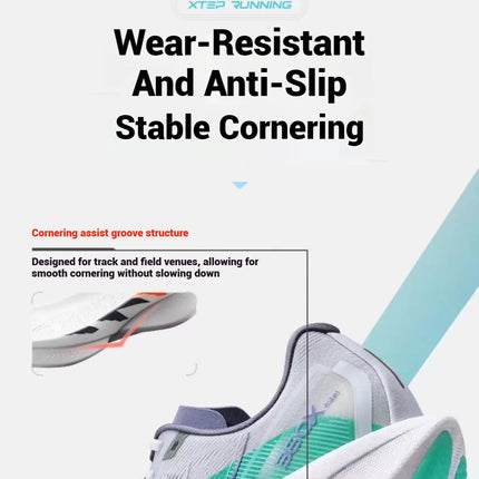 Xtep 360X 2.0 Professional Marathon Running Shoes For Men Racing Carbon Plate Shock Absorbent Sports Training Shoes 975219110035 PlatiNum