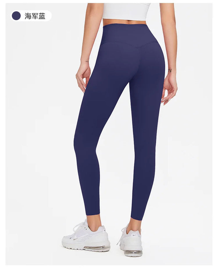 AL Women's High-Waist Airlift Yoga Leggings - Solid Color Tight Workout Pants for Pilates, Exercise & Street Style PlatiNum