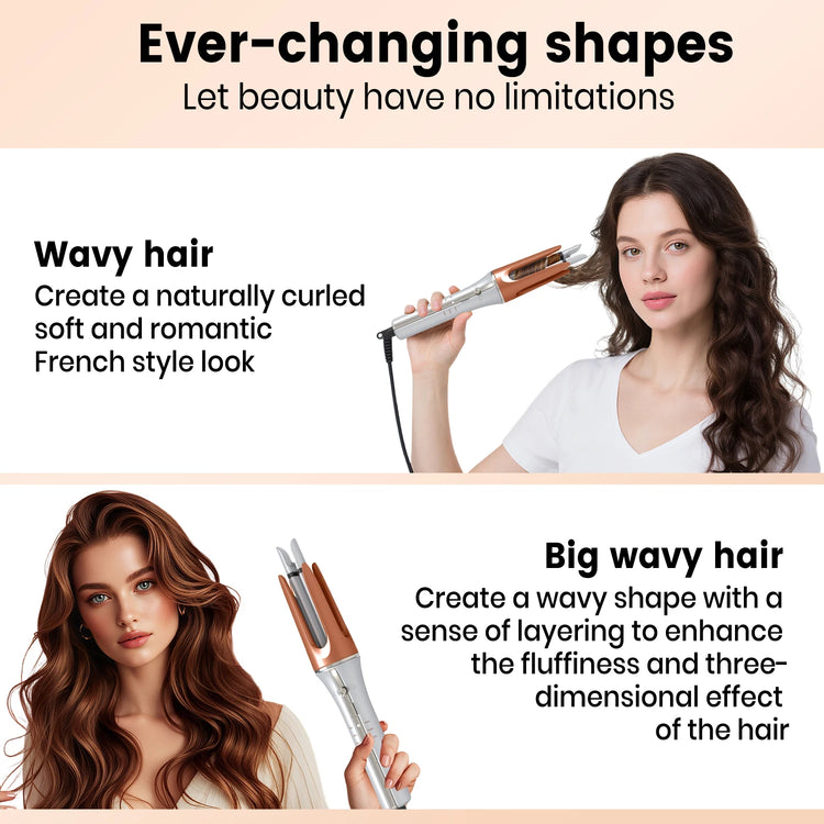 Auto Rotating Hair Curler 3 grades 33mm Silver Automatic Curling Iron  Female Hair Styling Tool Big Wave beauty salon Tool