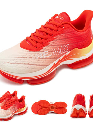 Scarpe da corsa da uomo ONEMIX rimbalzo ammortizzante scarpe sportive da corsa all'aperto traspiranti scarpe da ginnastica da uomo con aumento dell'altezza 6-7cm PlatiNum