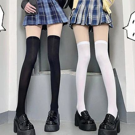 1/2 paia dolce sopra il ginocchio calzini lunghi donne ragazze sexy nylon calzini al polpaccio calze autoreggenti legging JK Lolita collant cosplay
