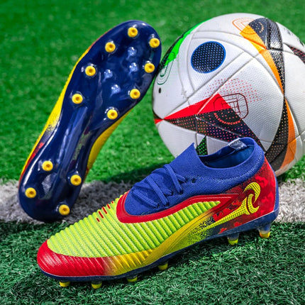 Nuovi Scarpini da Calcio per Uomo, Scarpe Sportive da Esterno per Ragazzi, Tacchetti Lunghi Antiscivolo Traspiranti, Scarpe da Calcio per Allenamento e Partite, Comode per Adulti