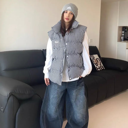 Jeans Casual da Donna Y2K Larghi e Comodi Blu Lavato Stile Vintage Cargo Pantaloni a Gamba Larga Oversize Y2K