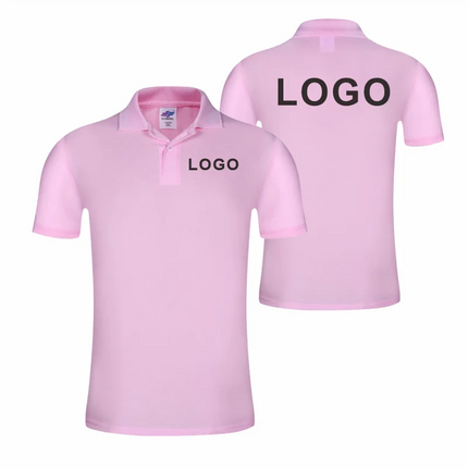 Breathable Polo with Custom Logo Casual Wear for Business Groups Short Sleeve Lapel Polo Work Clothes Embroidery Print