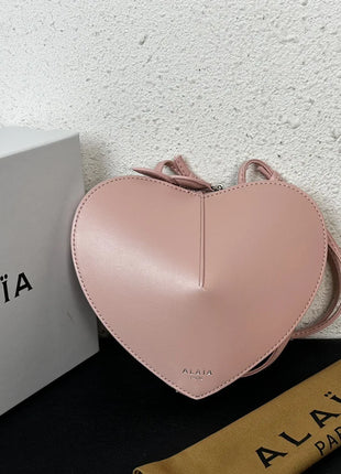 Borsa a tracolla da donna in vera pelle a forma di cuore, anti-graffio, con tracolla regolabile, piccola e graziosa, ideale per appuntamenti e shopping quotidiano - Nuova collezione 2026