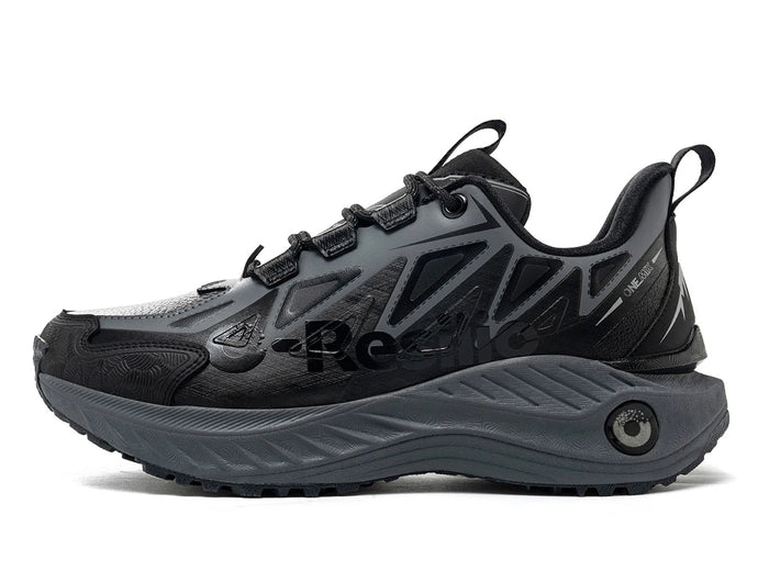 ONEMIX Scarpe da trail running da uomo Scarpe da ginnastica in pelle antiscivolo indossabili Supporto stabile Scarpe sportive fuoristrada Scarpe da ginnastica da passeggio all'aperto PlatiNum