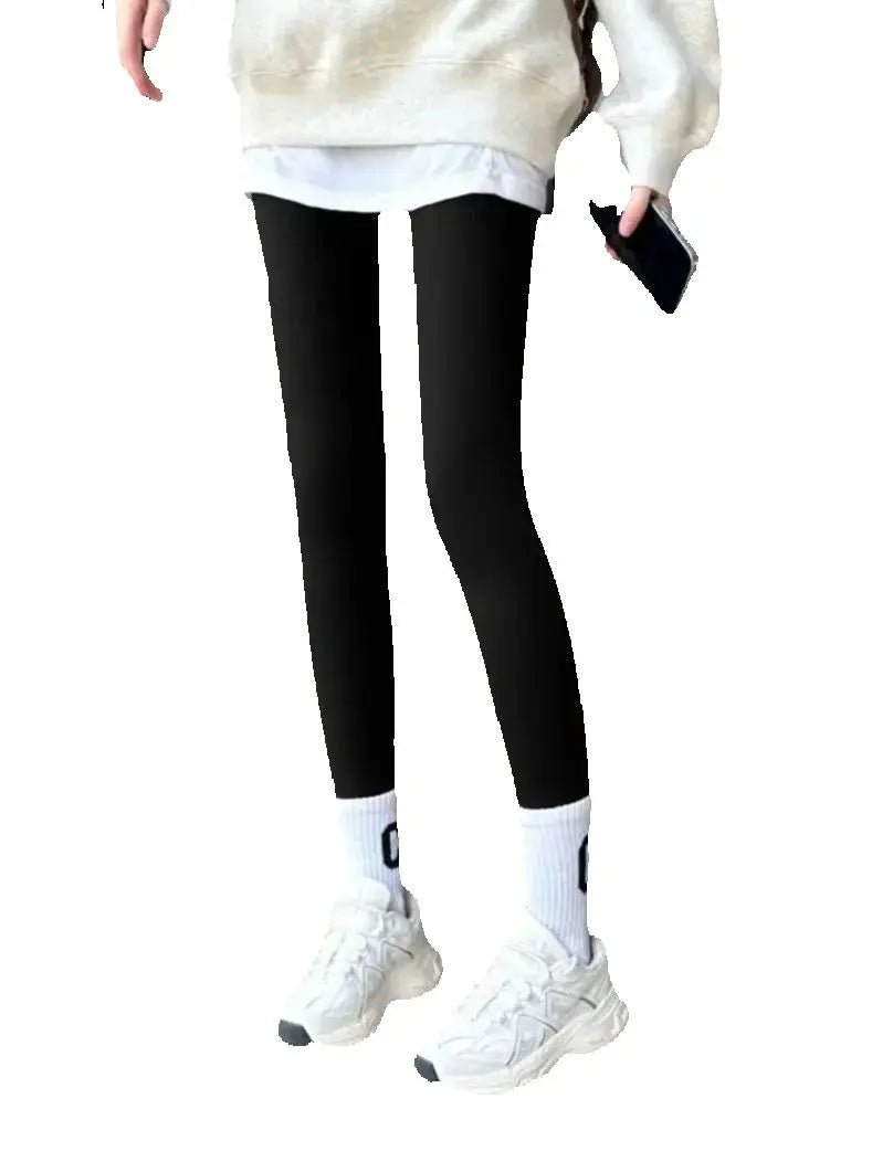 Women's Shark Leggings Fleece Lined  Winter Warm Tummy Control Thermal Pants High Waist Slimming Figure Long trousers Plus Size