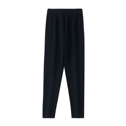 DjzDsm Hot selling new women's wool leggings slim fit and warm autumn and winter knitted women's long Australian wool leggings PlatiNum