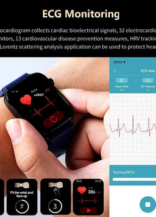 2025 Nuovo AI Diagnosi Lipidi nel sangue Acido urico Test di composizione corporea Smart Watch per uomo ECG + PPG Chiamata Bluetooth Salute Smartwatch platinumshop