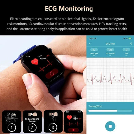 2025 Nuovo AI Diagnosi Lipidi nel sangue Acido urico Test di composizione corporea Smart Watch per uomo ECG + PPG Chiamata Bluetooth Salute Smartwatch platinumshop