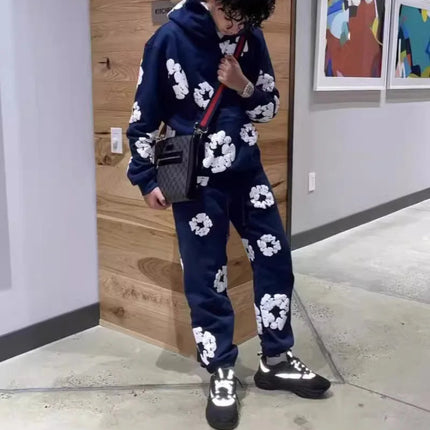 DENIM TEARS brand hot selling new fashionable foam cotton printed hoodie, European and American fashionable men's sports suit PlatiNum