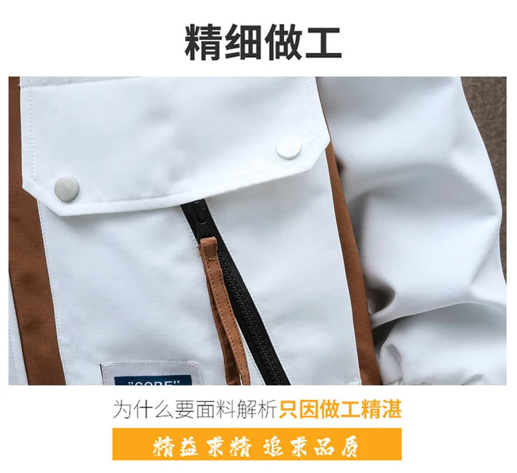 Autumn Casual Men Sets Two Pieces Fashion Korean Trend Hooded Jacket + Pants Spring Sweatshirt Sportswear Man Suit