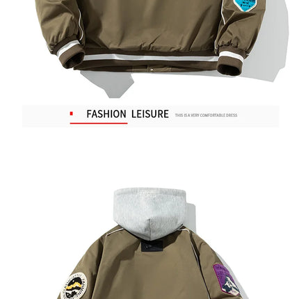 Winter Varsity Jacket Men Women Letter Badge American Baseball Jacket Street Fashion Hip Hop Coat Youth Couple Clothes Blue Red