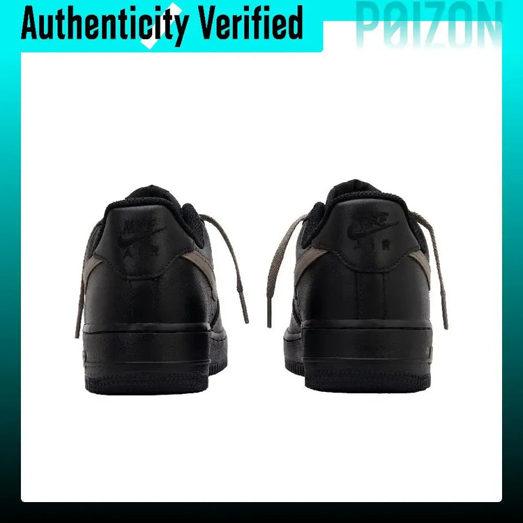 Nike Air Force 1 Cookie Low top Skateboard Shoes Unisex Black Brown CW2288-001(Team990-)