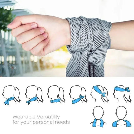 Microfiber Towel for Bath and Beach, Cooling for Summer, Quick-Drying Outdoor Sports Towel, Portable Iced Towel for Travel, Swimming, Gym, and Fitness