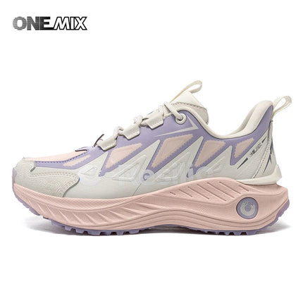 ONEMIX Scarpe casual da uomo autunno inverno Scarpe da trekking antiscivolo e resistenti all'usura con assorbimento degli urti morbido ed elastico PlatiNum