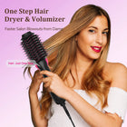 Blow Hair Dryer Brush, One-Step Hot Air Styler & Volumizer, Ionic Blowout Brush for Drying Straightening Curling, 3 Heat/2 Speed Settings, Anti-Frizz Ceramic Titanium, UK Plug