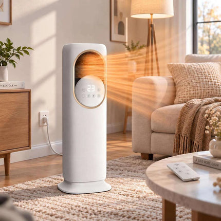 5‑in‑1 Tower Heating and Cooling Fan, Ptc Ceramic Fast Heating, Ultrasonic Nano Humidification, Uv Sterilization, 180 ° ‑Wide‑Angle‑Airflow for Home