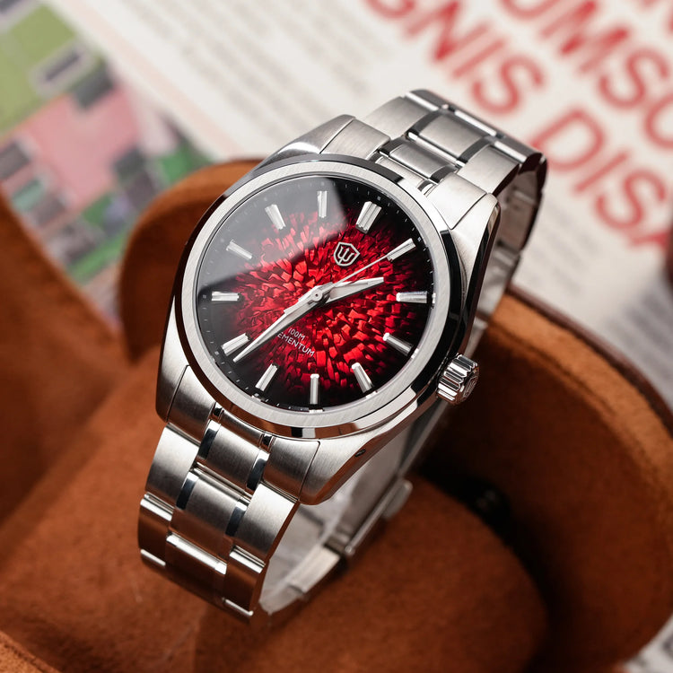 Watchdives WD0003C 38mm Watch VH31 Sweep Seconds Quartz Movement Stainless Steel Watch Elementum Original Design Men Wristwatch