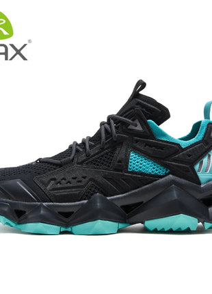 RAX Running Shoes Men&Women Outdoor Sport Shoes Breathable Lightweight Sneakers Air Mesh Upper Anti-slip Natural Rubber Outsole PlatiNum