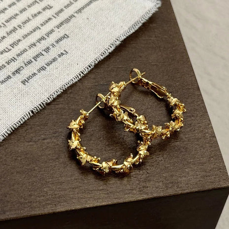Luxury Shiny Zircon Twisted Hoop Earrings for Women Fashion Gold Color U Shaped Geometric Earrings Ear Accessories Party Jewelry PlatiNum
