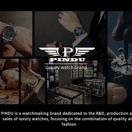 Pindu Luxury and stylish personalized waterproof panda dial fully automatic mechanical men's watch serpentine tourbillon watch