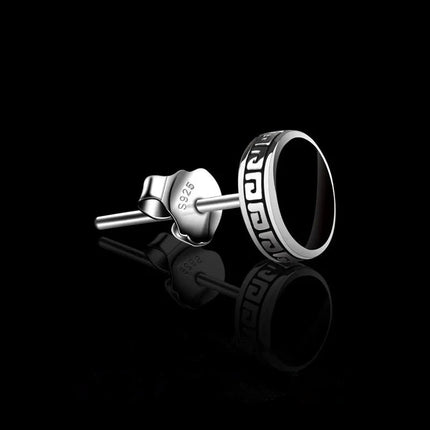 Lihong Orecchini in argento 925 personalizzati Orecchini singoli da uomo Gioielli hip-hop punk di strada platinumshop
